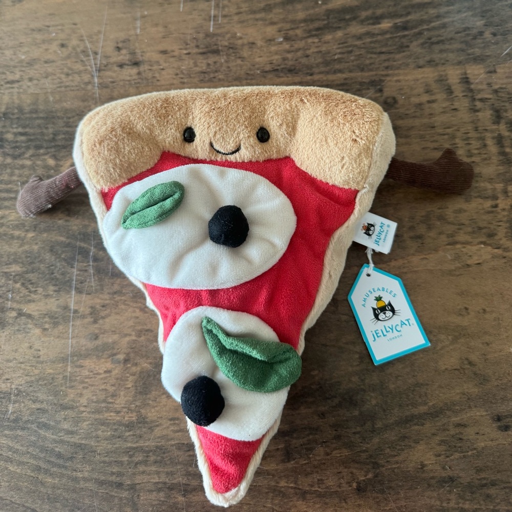 Jellycat Cheery Pizza Slice Plush - Red, Brown, and Green